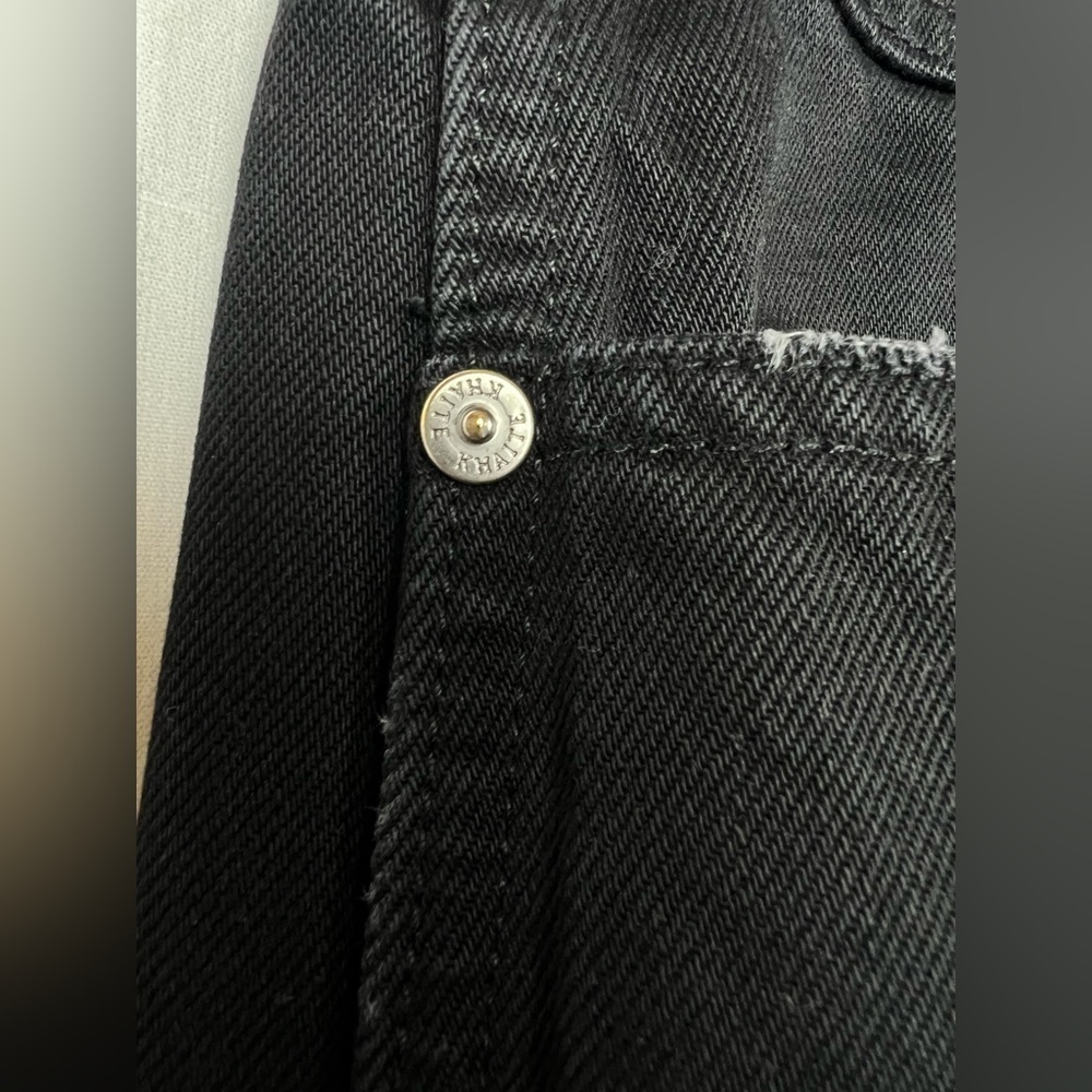 Khaite Preen Denim High Rise Wide Leg Denim Jeans in Black - Size 32 retail $680 - Picture 15 of 16